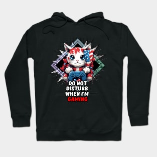 Don't Disturb Me When I'm Gaming - American Flag Hoodie